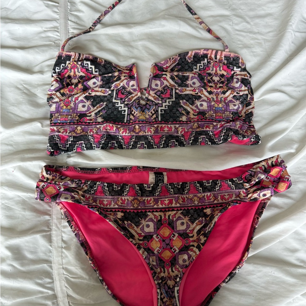 BECCA Pink and Purple Bikini Set